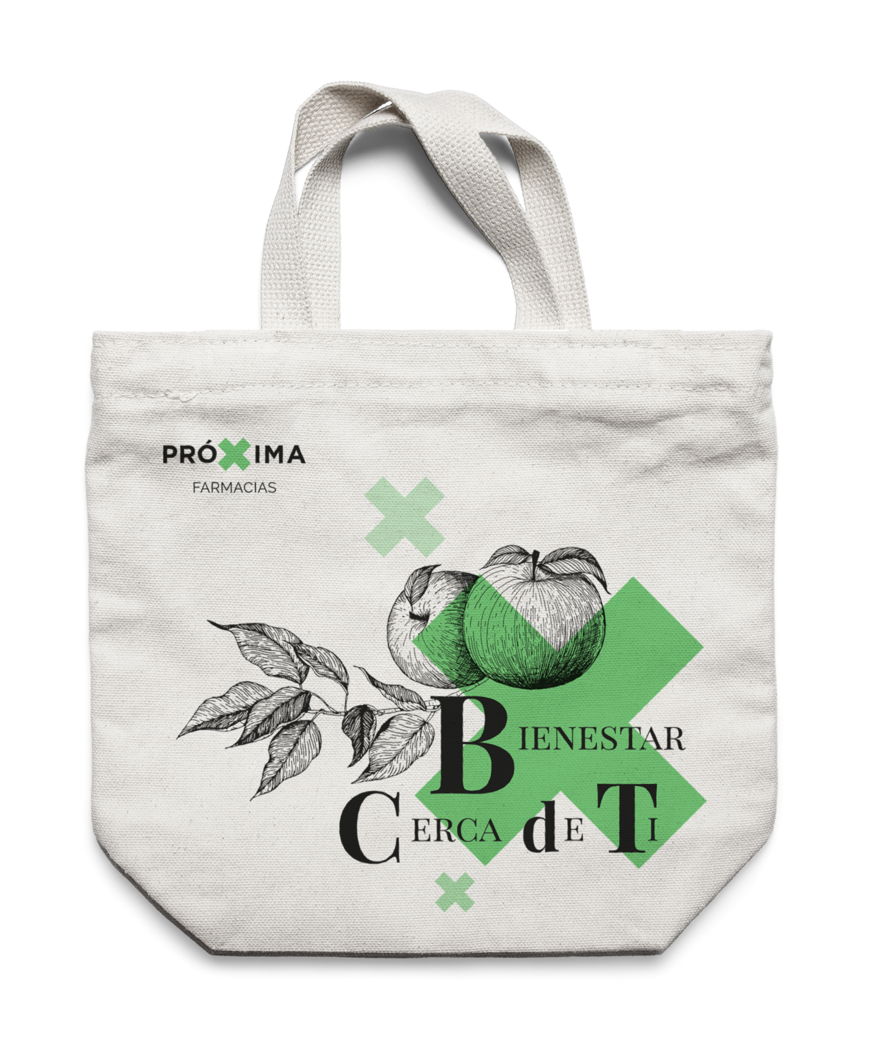 branding diseño tote bag farmacias proxima agencia publicidad malaga