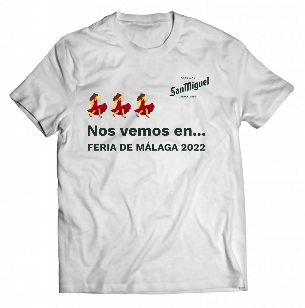 Camiseta de la campaña de la Agencia de Publicidad en Málaga para San Miguel