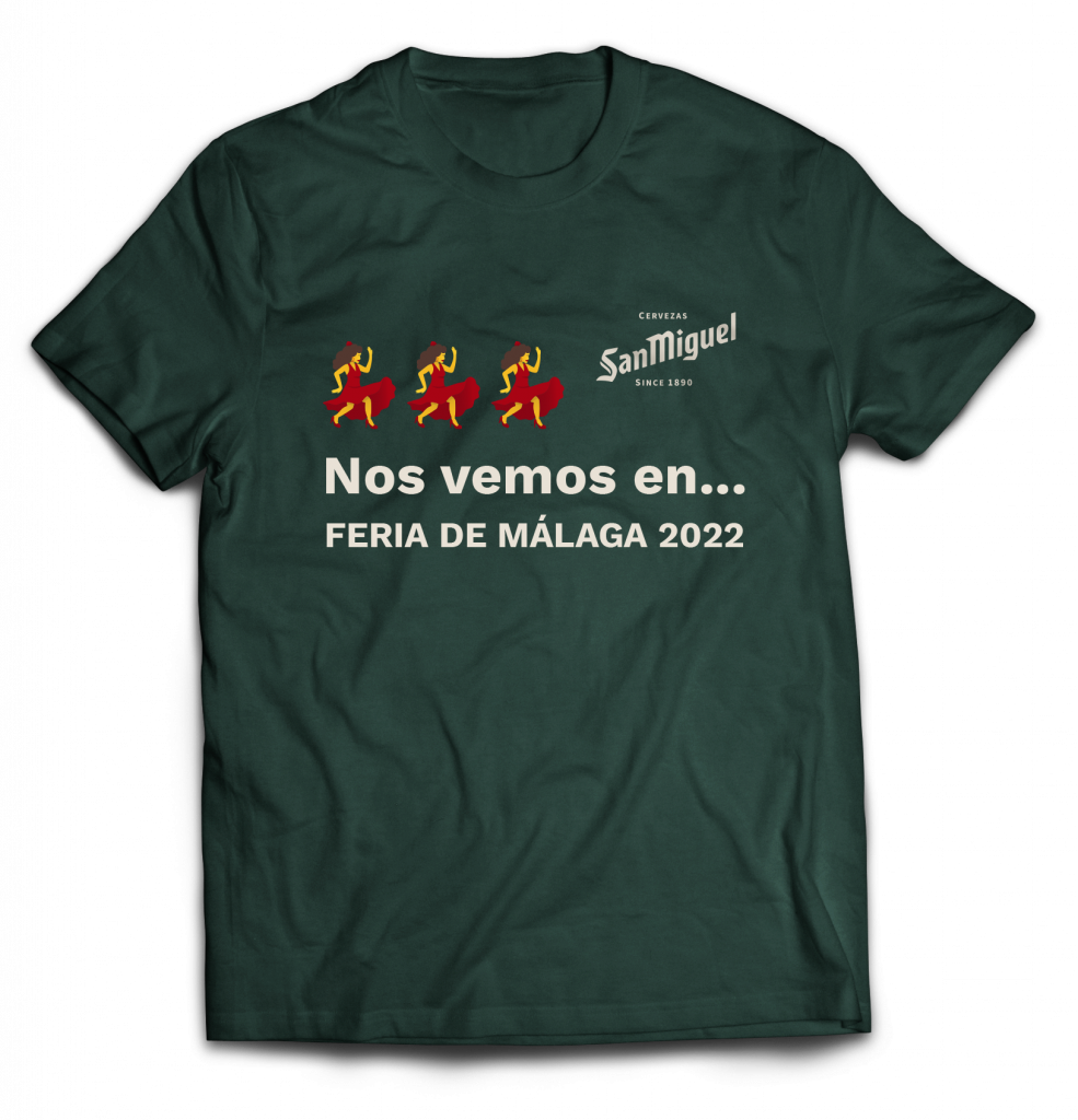 Camiseta de la campaña de la Agencia de Publicidad en Málaga para San Miguel
