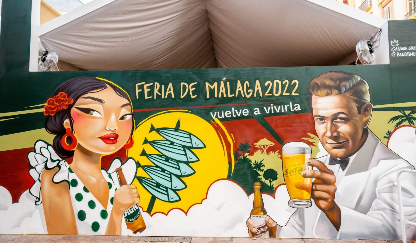Caseta del centro de la campaña de la Agencia de Publicidad Cuatrocento en Málaga para San Miguel